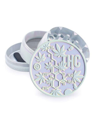 Kovová drtička Icy Pearl THC Molecule (⌀50 mm / 4 díly)
