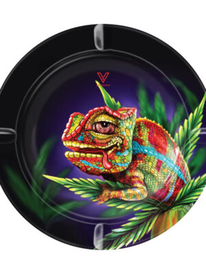 Kovový popelník chameleon 14cm